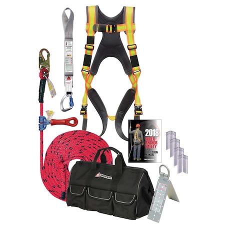 Super Anchor Safety Total Package Cargo Bag Kit: 30ft Deluxe Lifeline w/Super Grab No. 4034 Large Cargo Bag. 4003-S